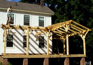 framing porch roof deck